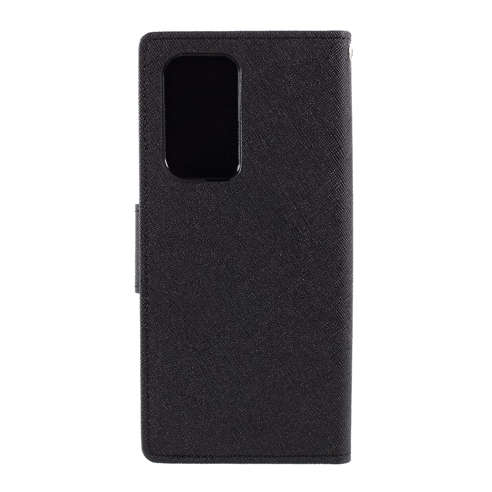 MERCURY GOOSPERY Leather Wallet Stand Case for Samsung Galaxy S21 Ultra Cover - Black-3