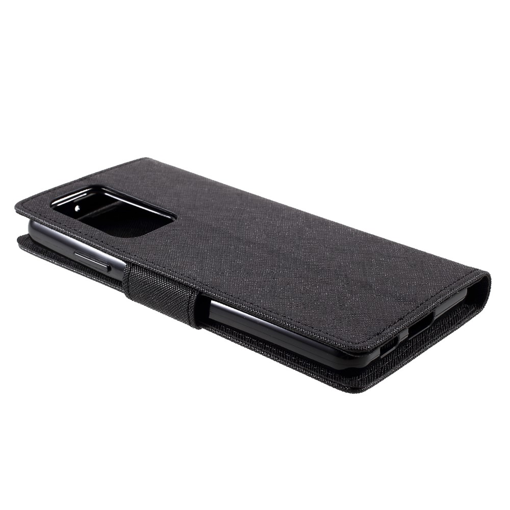 MERCURY GOOSPERY Leather Wallet Stand Case for Samsung Galaxy S21 Ultra Cover - Black-6