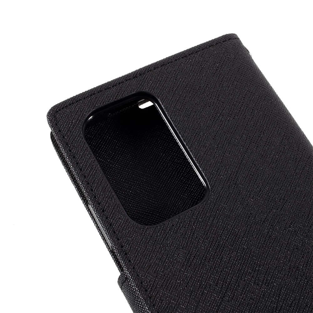 MERCURY GOOSPERY Leather Wallet Stand Case for Samsung Galaxy S21 Ultra Cover - Black-7