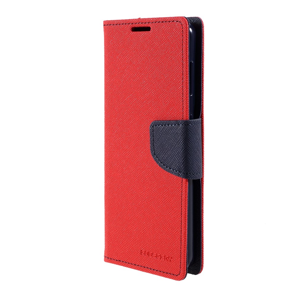 MERCURY GOOSPERY Leather Wallet Stand Shell for Samsung Galaxy S21+ Cover - Red-2