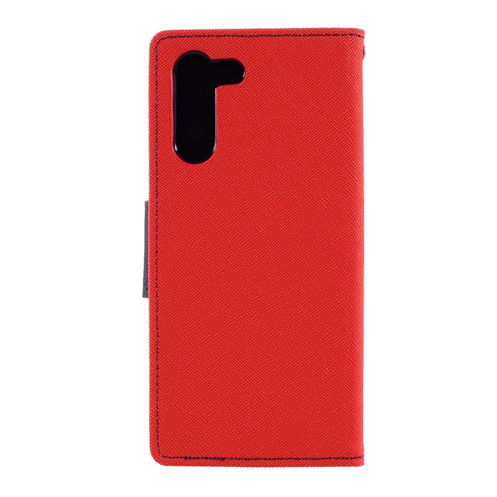MERCURY GOOSPERY Leather Wallet Stand Shell for Samsung Galaxy S21+ Cover - Red-3