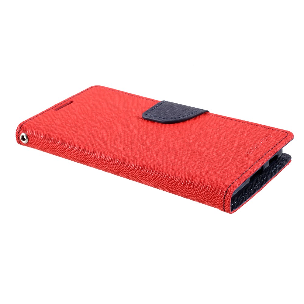 MERCURY GOOSPERY Leather Wallet Stand Shell for Samsung Galaxy S21+ Cover - Red-4