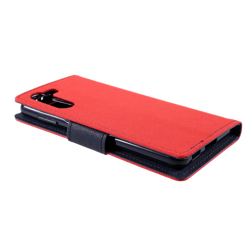 MERCURY GOOSPERY Leather Wallet Stand Shell for Samsung Galaxy S21+ Cover - Red-6