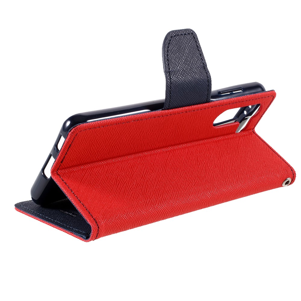 MERCURY GOOSPERY Leather Wallet Stand Shell for Samsung Galaxy S21+ Cover - Red-9
