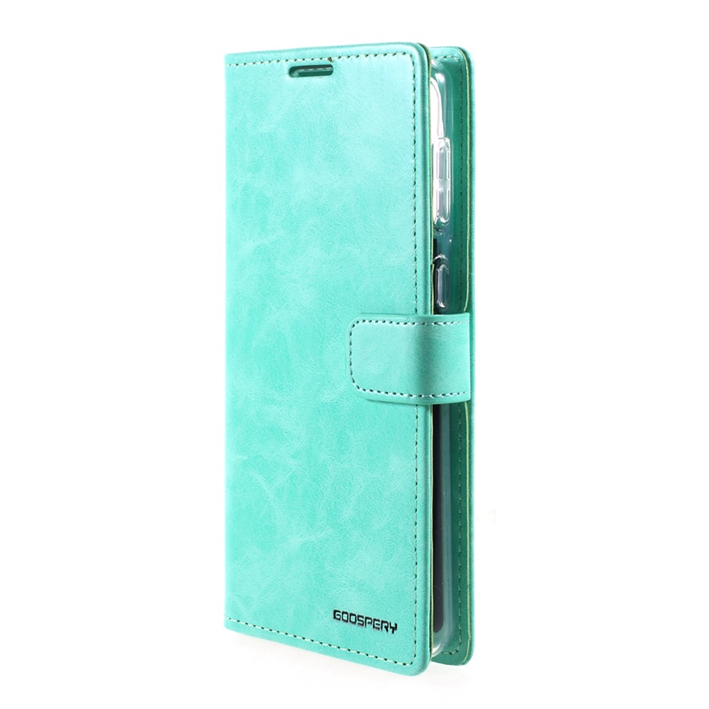MERCURY GOOSPERY Blue Moon Wallet Leather Cover for Samsung Galaxy S21+ Stand Shell - Cyan-2