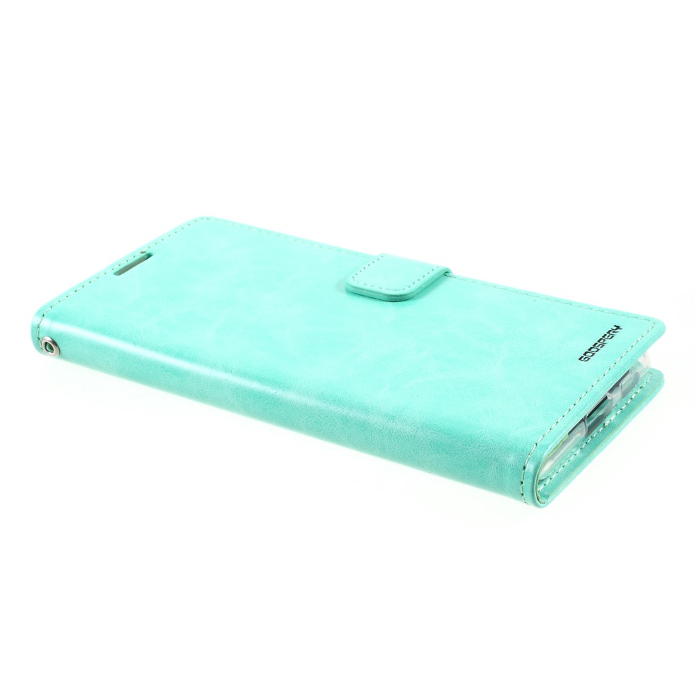 MERCURY GOOSPERY Blue Moon Wallet Leather Cover for Samsung Galaxy S21+ Stand Shell - Cyan-4