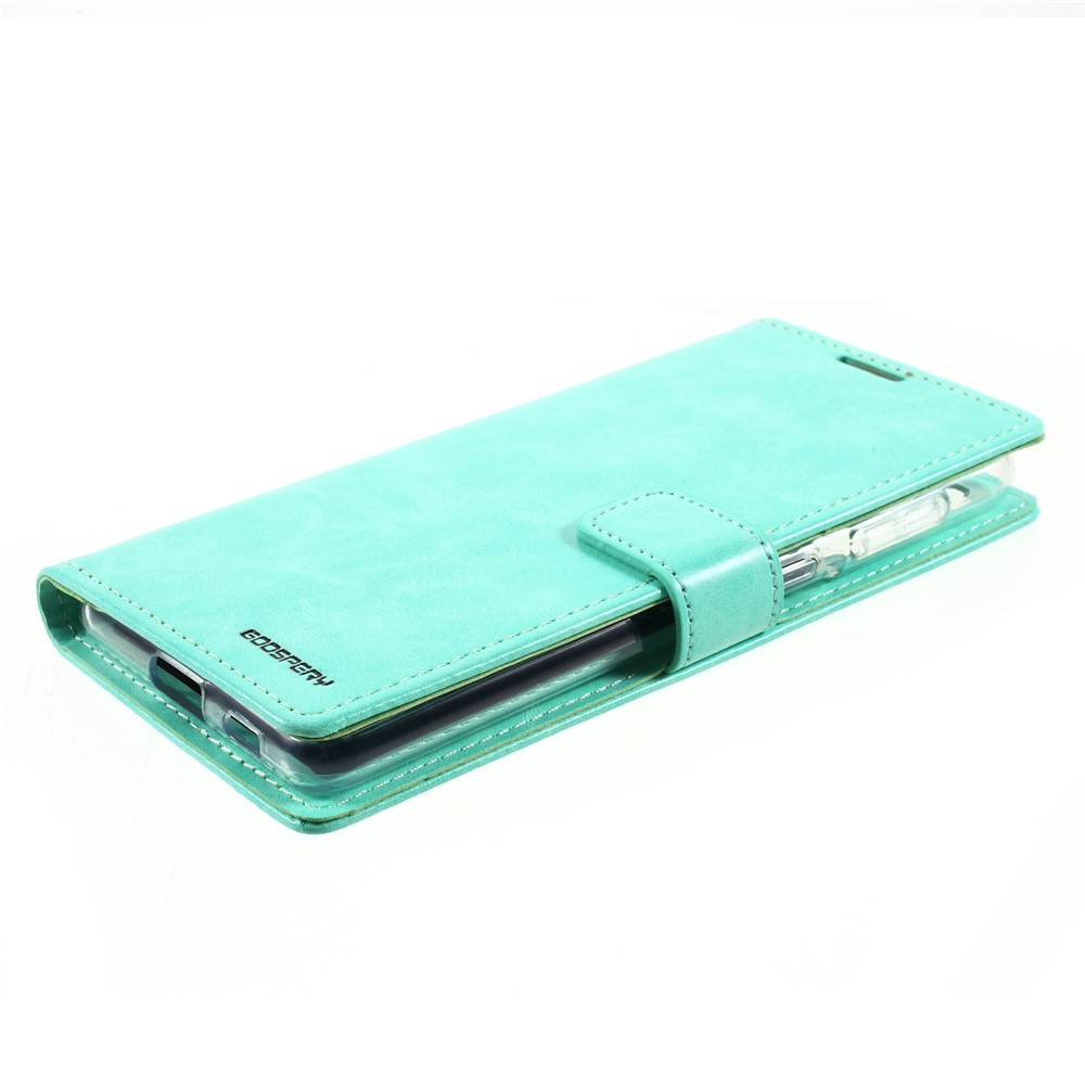 MERCURY GOOSPERY Blue Moon Wallet Leather Cover for Samsung Galaxy S21+ Stand Shell - Cyan-5
