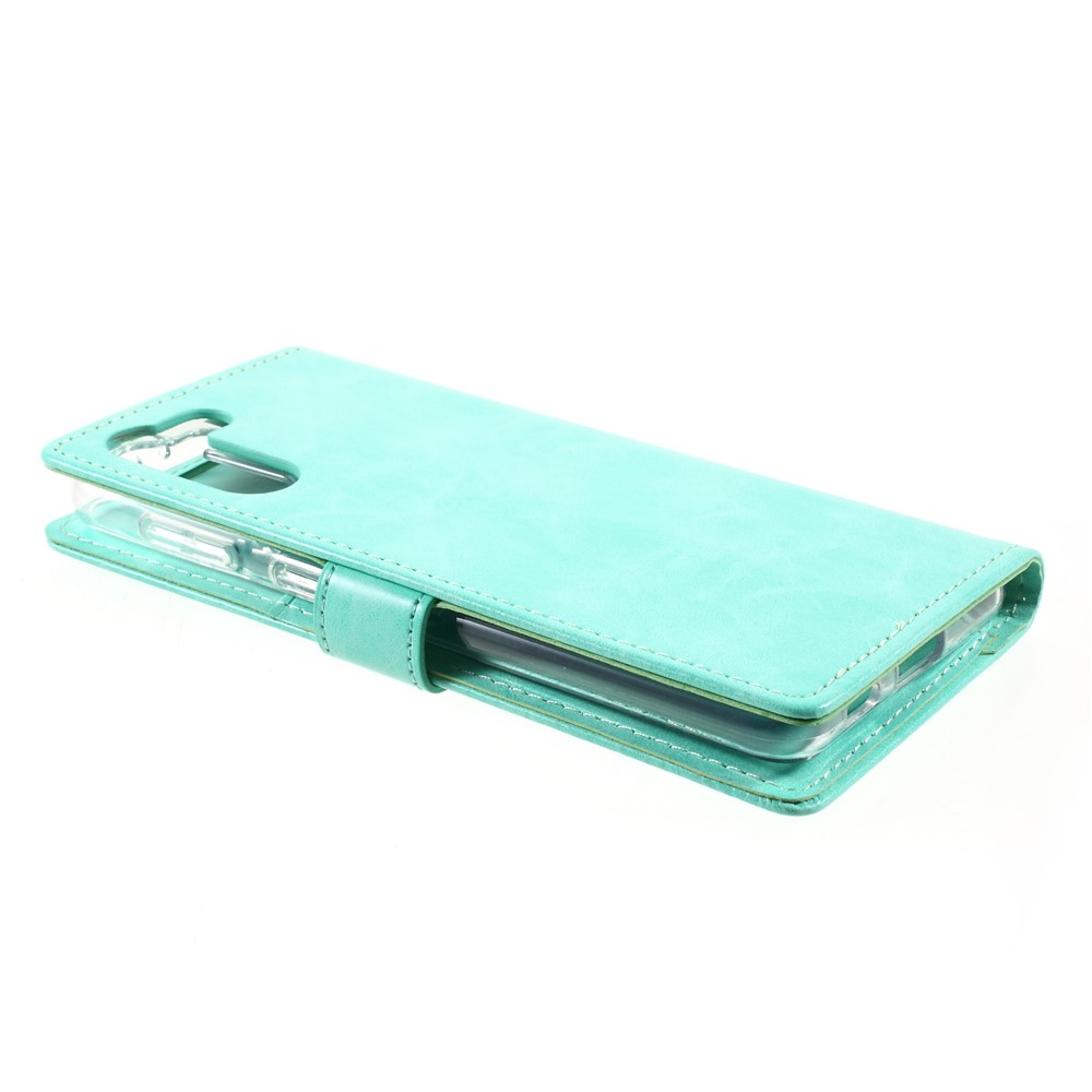 MERCURY GOOSPERY Blue Moon Wallet Leather Cover for Samsung Galaxy S21+ Stand Shell - Cyan-6