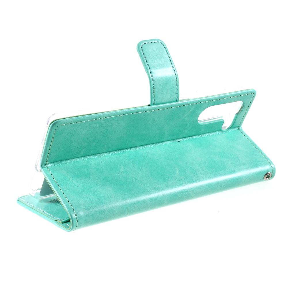 MERCURY GOOSPERY Blue Moon Wallet Leather Cover for Samsung Galaxy S21+ Stand Shell - Cyan-9