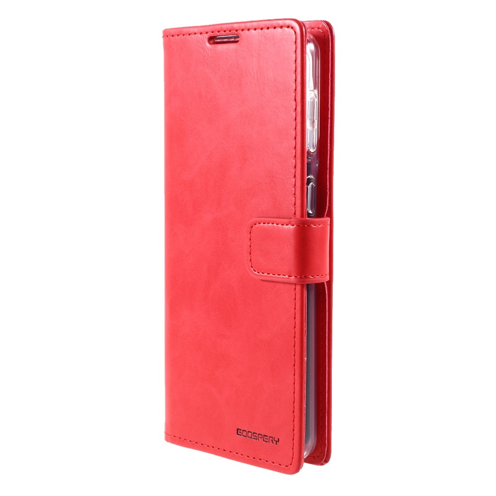 MERCURY GOOSPERY Blue Moon Wallet Leather Cover for Samsung Galaxy S21 Protector Shell - Red-2