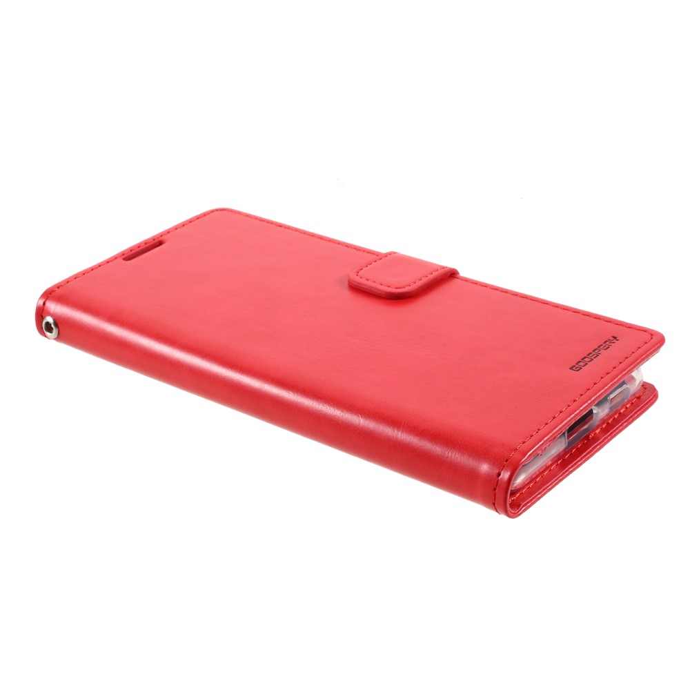 MERCURY GOOSPERY Blue Moon Wallet Leather Cover for Samsung Galaxy S21 Protector Shell - Red-4