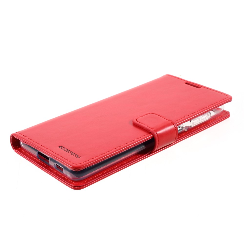 MERCURY GOOSPERY Blue Moon Wallet Leather Cover for Samsung Galaxy S21 Protector Shell - Red-5
