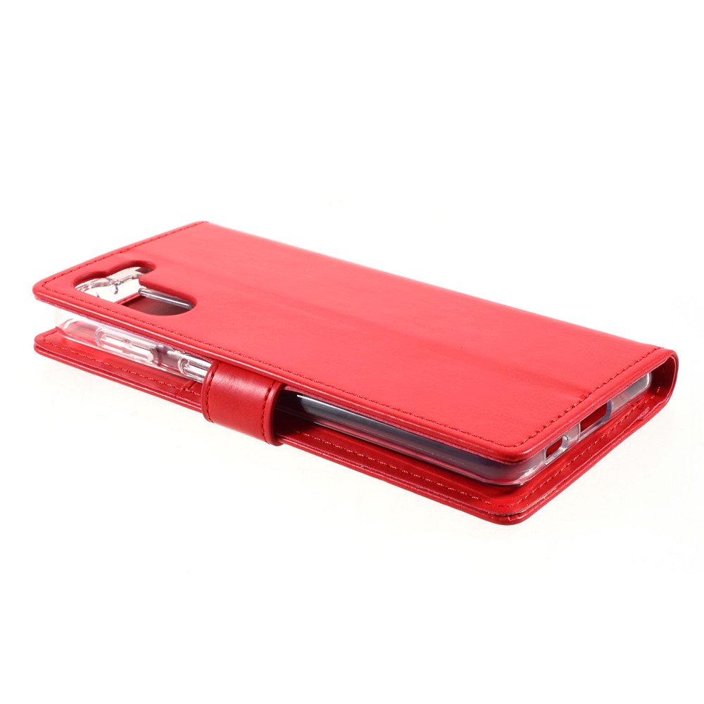 MERCURY GOOSPERY Blue Moon Wallet Leather Cover for Samsung Galaxy S21 Protector Shell - Red-6