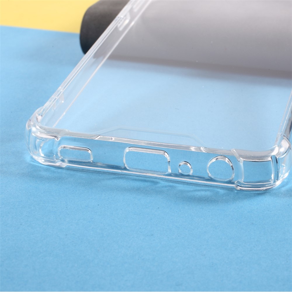Shockproof Clear Acrylic Back Panel + Soft TPU Edge Combo Case for Samsung Galaxy A72 5G-4
