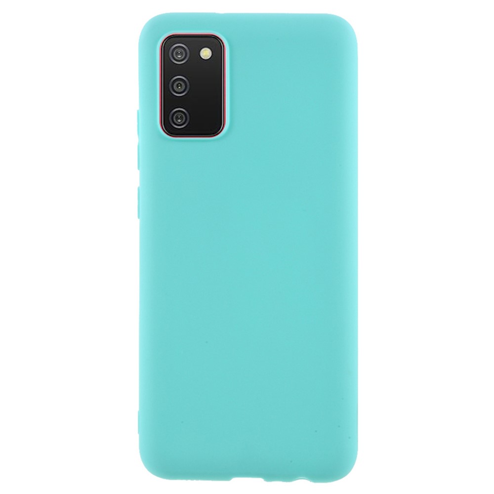 Solid Color Matte Soft TPU Phone Cover Case for Samsung Galaxy A02s (EU Version) - Blue-1