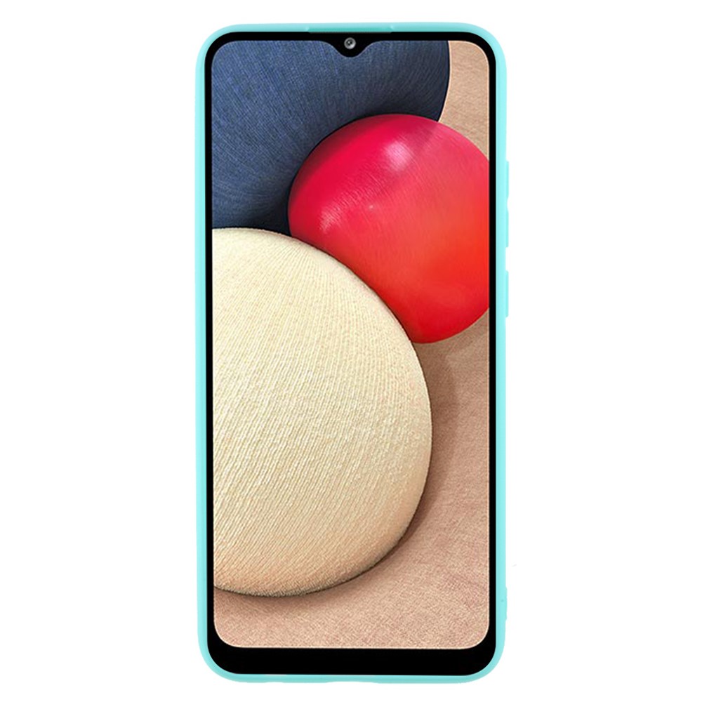 Solid Color Matte Soft TPU Phone Cover Case for Samsung Galaxy A02s (EU Version) - Blue-2
