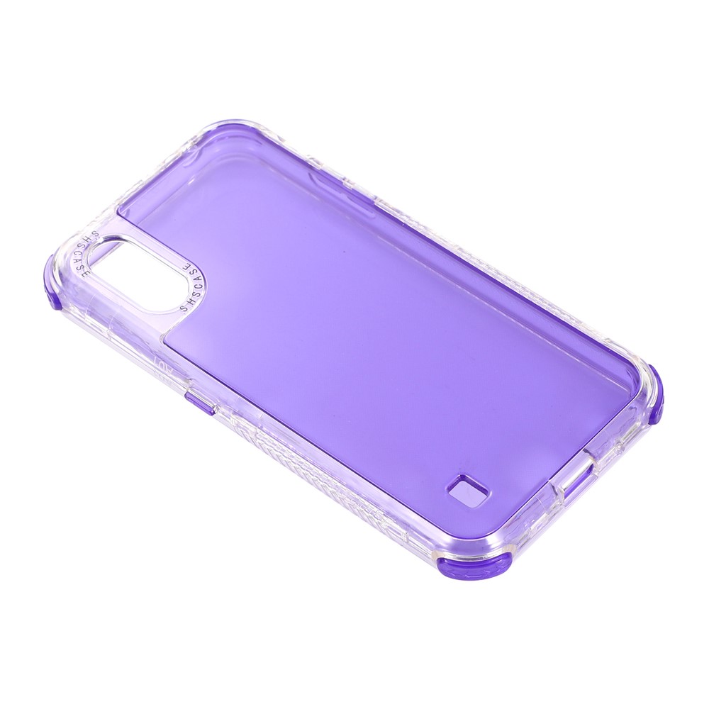 Hard PC+TPU Protective Phone Case for Samsung Galaxy A01 - Purple-10