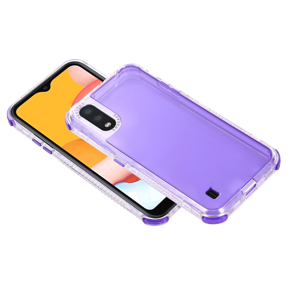 Hard PC+TPU Protective Phone Case for Samsung Galaxy A01 - Purple-4