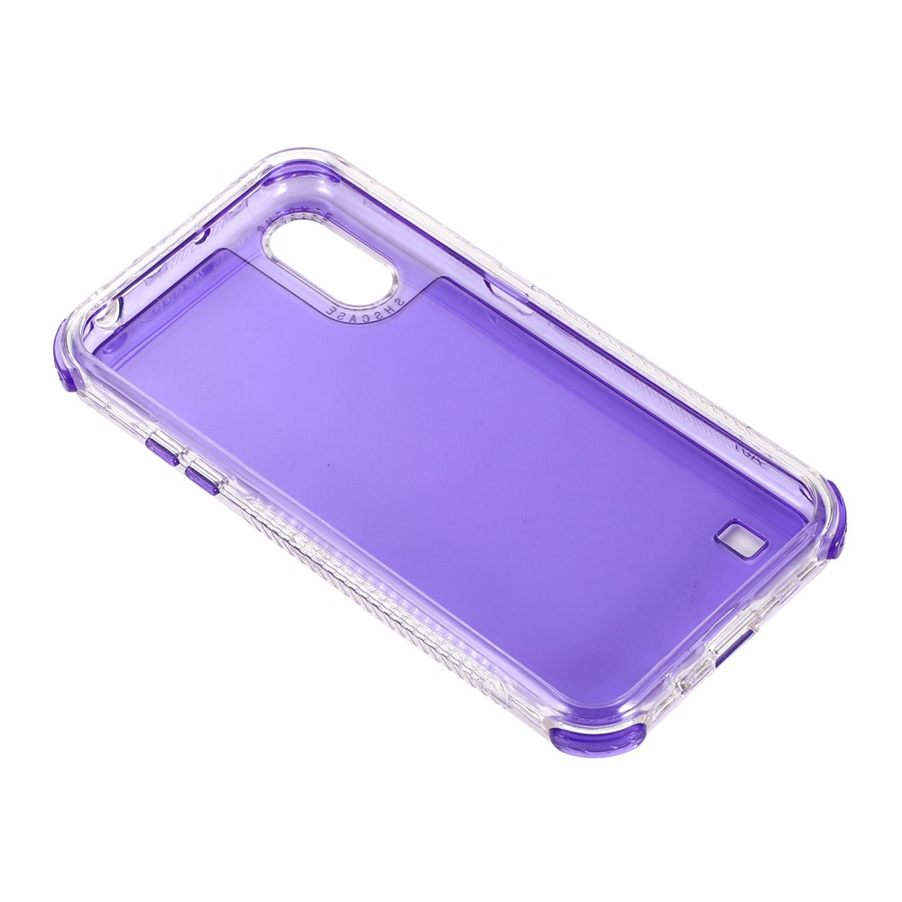 Hard PC+TPU Protective Phone Case for Samsung Galaxy A01 - Purple-8