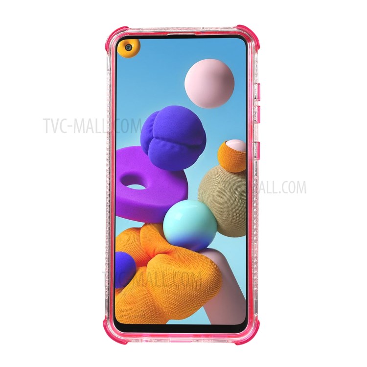Hard PC+TPU Protective Phone Case for Samsung Galaxy A21s - Rose-6