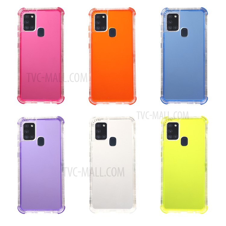 Hard PC+TPU Protective Phone Case for Samsung Galaxy A21s - Rose-7
