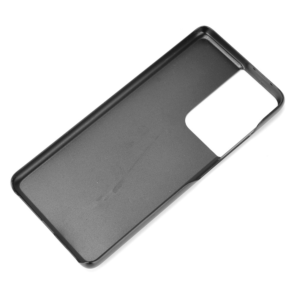 Litchi Texture Leather Coated Phone Case Phone Protective Cover for Samsung Galaxy S21 Ultra 5G - Black-5