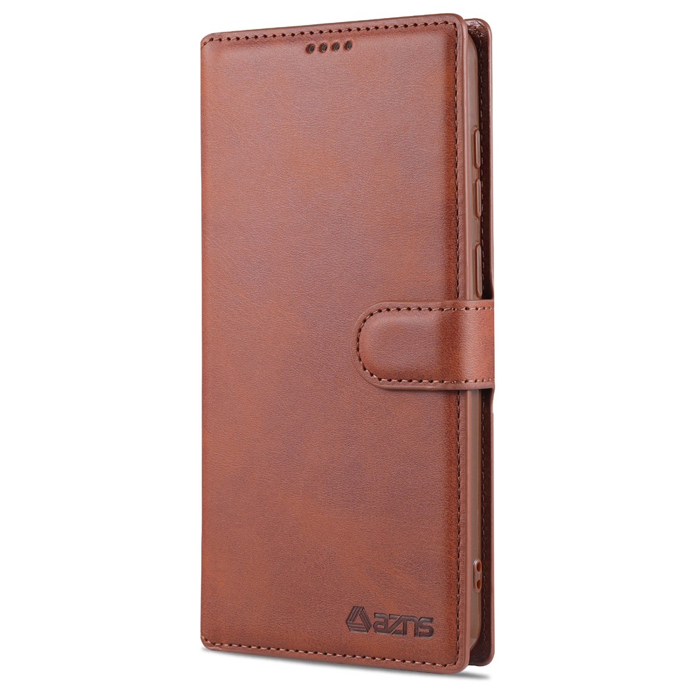 AZNS Wallet Leather Case for Samsung Galaxy A02s (EU Version) Cover - Brown-2