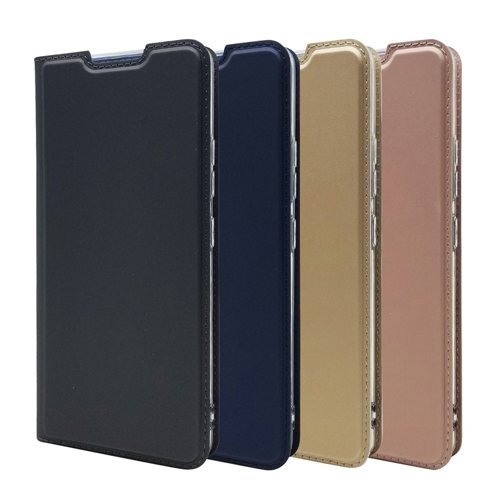 Fermeture Magnétique PU en Cuir Stand de Téléphone Portable Pour Samsung Galaxy A42 5G - le Noir