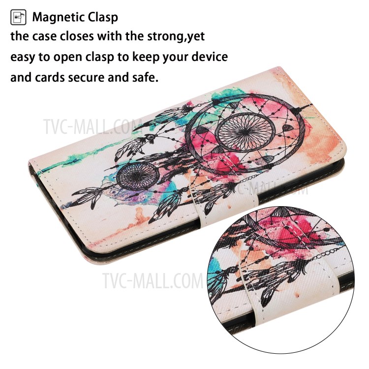 Pattern Printing Design PU Leather Wallet Phone Stand Case with Strap for Samsung Galaxy A32 - Blue Butterfly-8