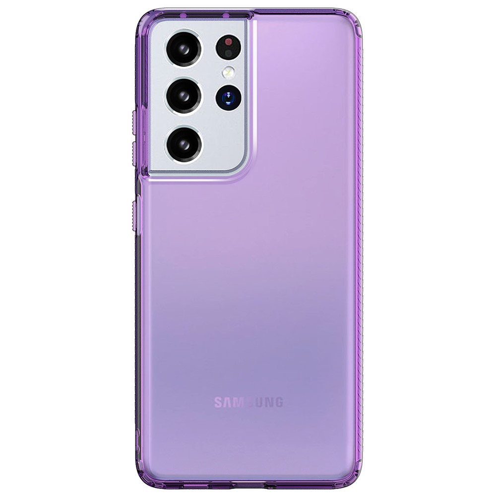 GW18 Clear Color TPU Case for Samsung Galaxy S21 Ultra - Purple-6