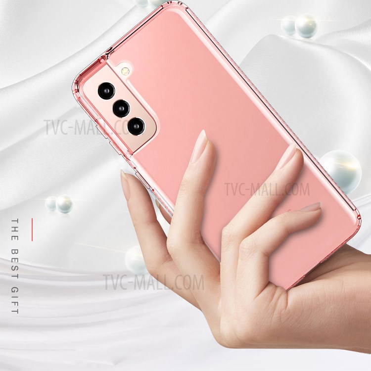 GW18 Clear Color TPU Protective Case for Samsung Galaxy S21+ - Pink-3