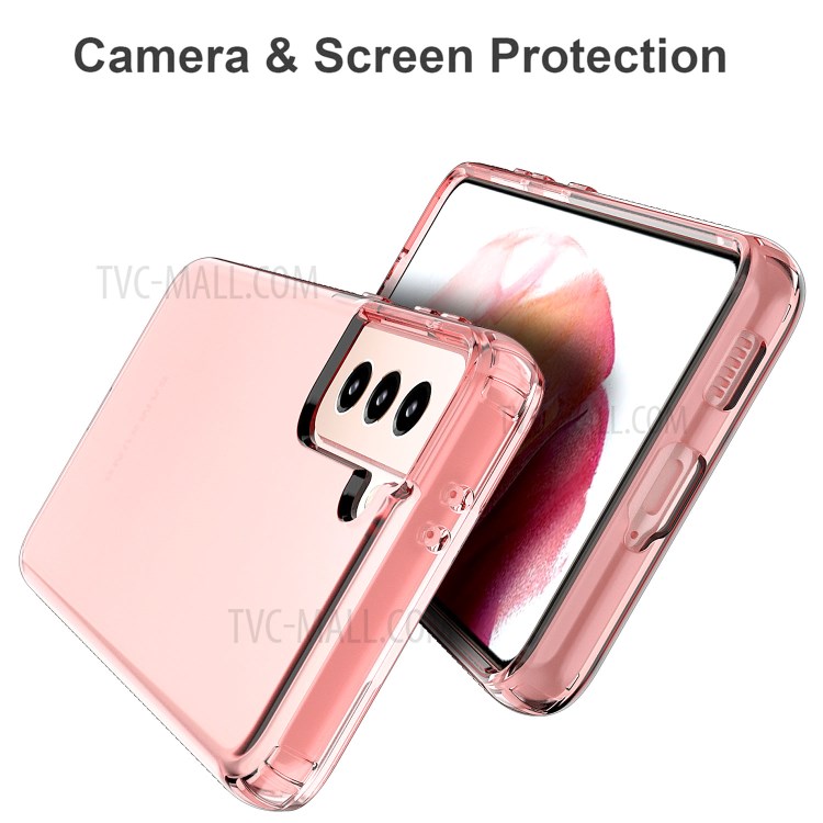 GW18 Clear Color TPU Protective Case for Samsung Galaxy S21+ - Pink-4
