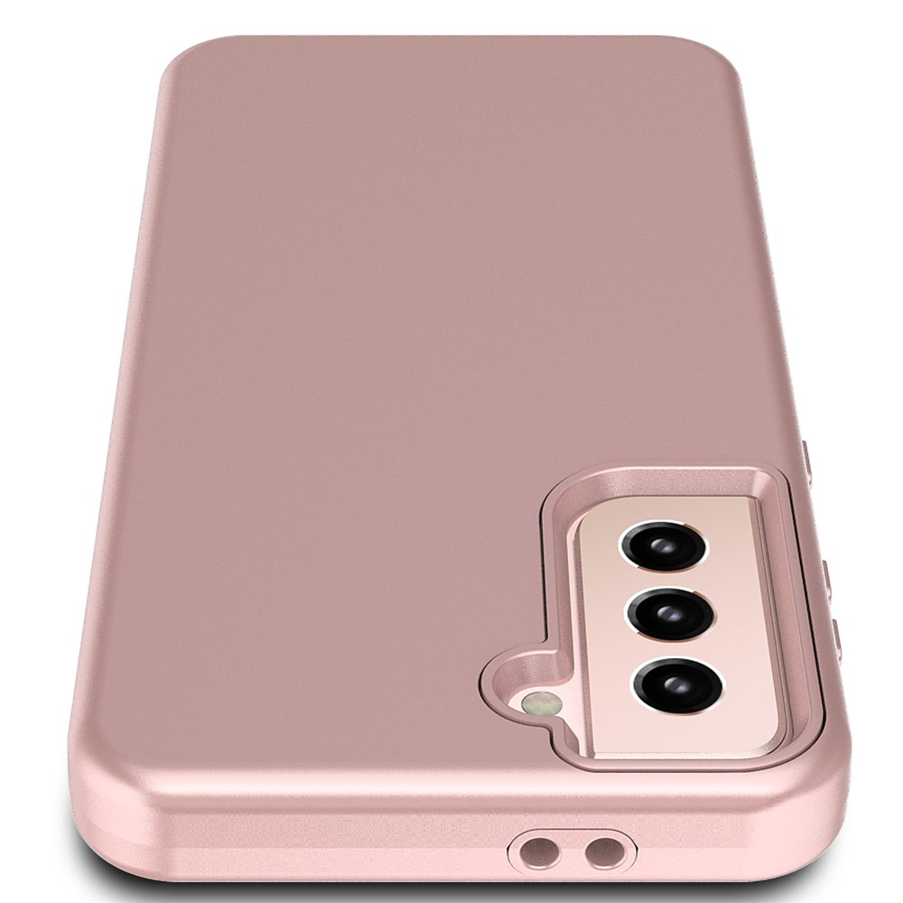 Rubberized Thicken TPU + PC Hybrid Case for Samsung Galaxy S21 Cover - Pink-4