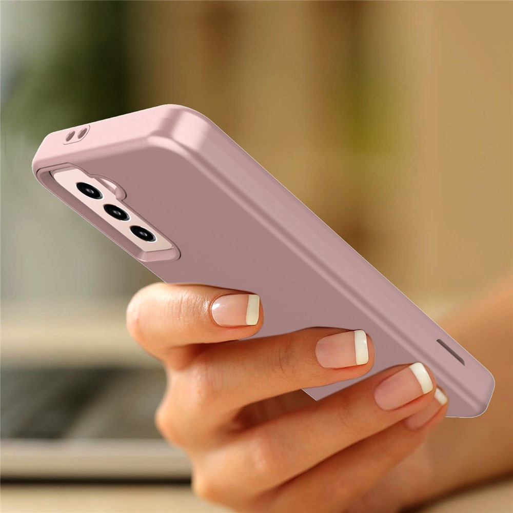 For Samsung Galaxy S21 4G/5G Rubberized Thicken TPU + PC Hybrid Case Cover - Pink-7