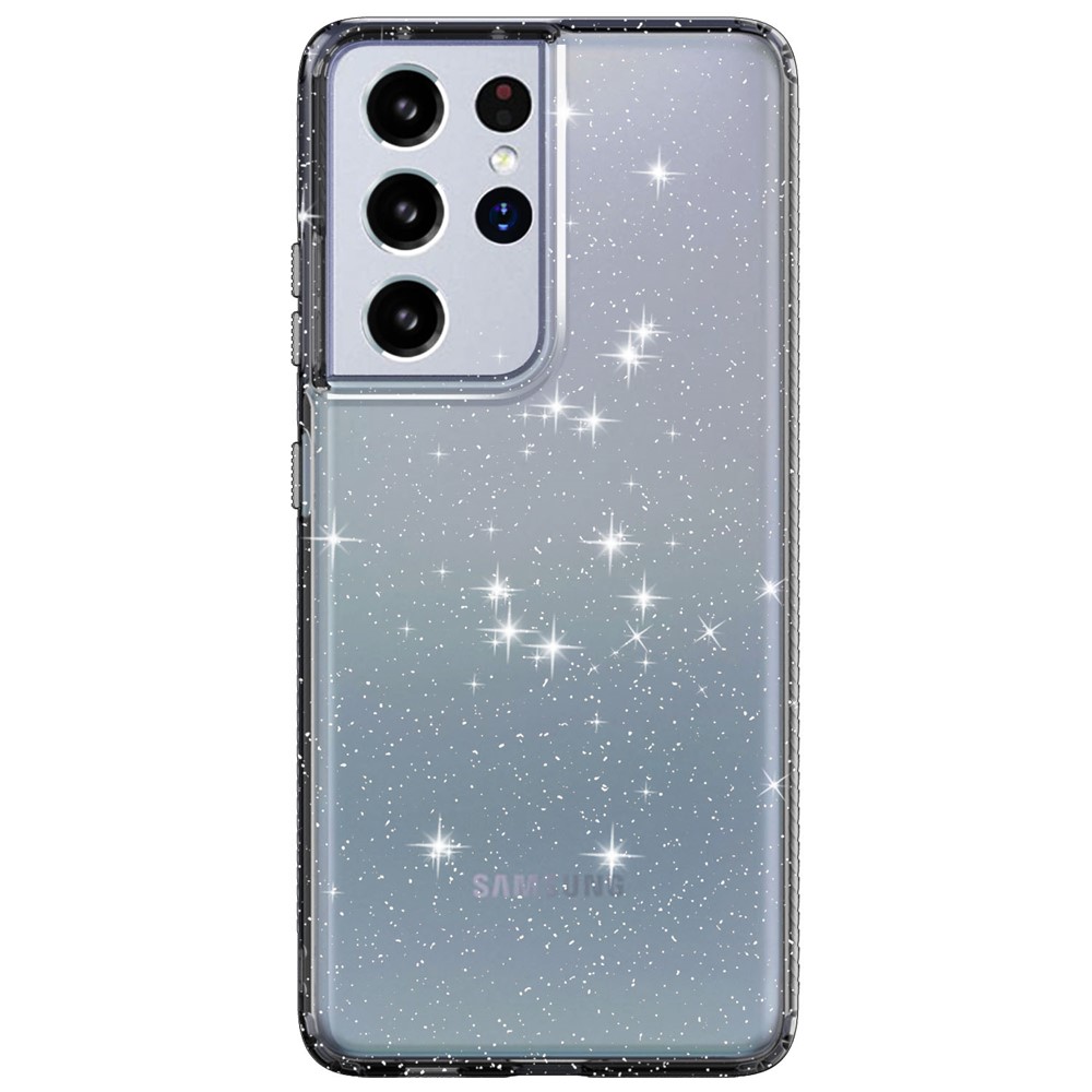 GW18 Clear Color Flash Powder TPU Protective Case for Samsung Galaxy S21 Ultra - Grey-3