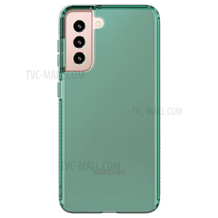 GW18 Clear Color TPU Protective Case for Samsung Galaxy S21 Cover - Green-3