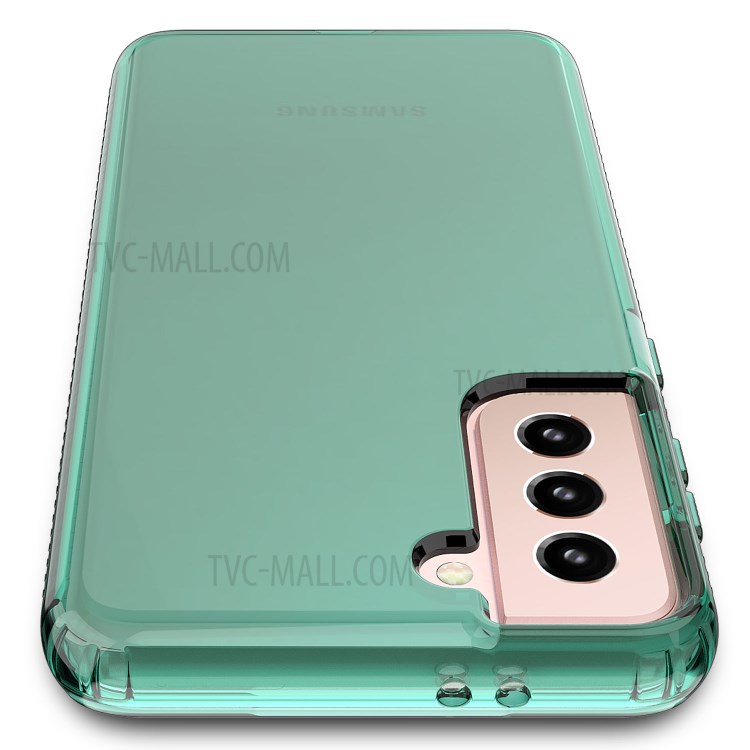 GW18 Clear Color TPU Protective Case for Samsung Galaxy S21 Cover - Green-5