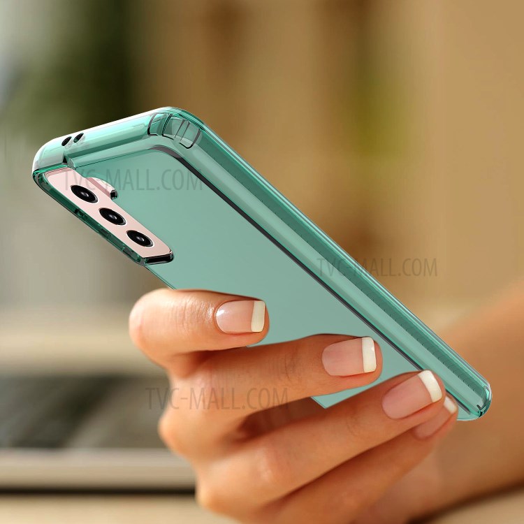 GW18 Clear Color TPU Protective Case for Samsung Galaxy S21 Cover - Green-7