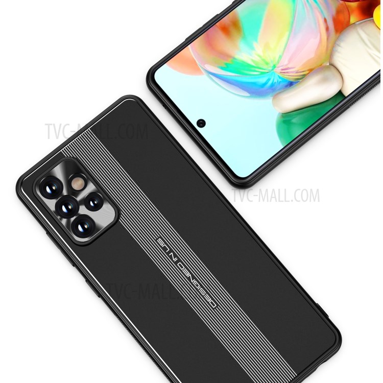 Built-in Magnet Sheet Design Full Protection TPU + Metal Shockproof Hybrid Protective Case for Samsung Galaxy A72 5G - Black-6
