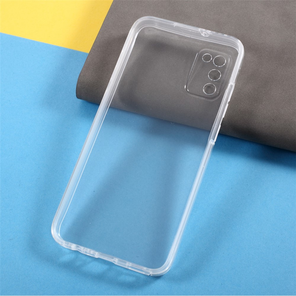 2 in 1 Hybrid PET Front Cover + TPU Edge + Acrylic Back Panel Clear Full Protective Shell for Samsung Galaxy A02s (EU Version)-6