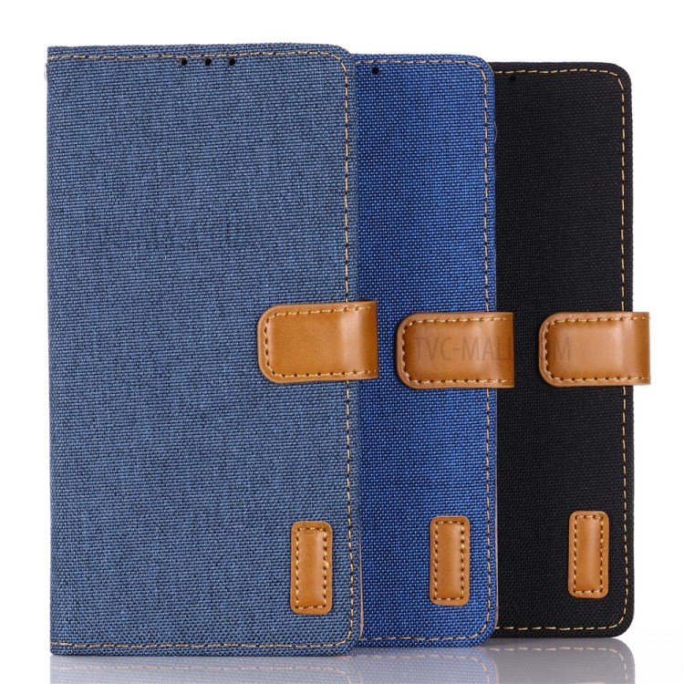 Jeans Cloth Wallet PU Leather Stand Protector Case for Samsung Galaxy S21 5G - Dark Blue-11