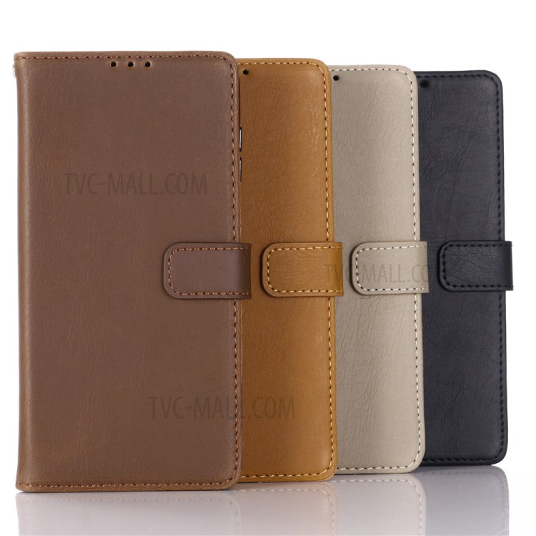 Retro Style Crazy Horse Leather Wallet Case for Samsung Galaxy S21 5G Cover - Coffee-11