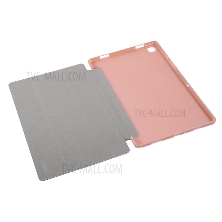 AMORUS Tri-fold Leather with Stand Stylish Case for Samsung Galaxy Tab A7 10.4 (2020) T500 - Rose Gold-5
