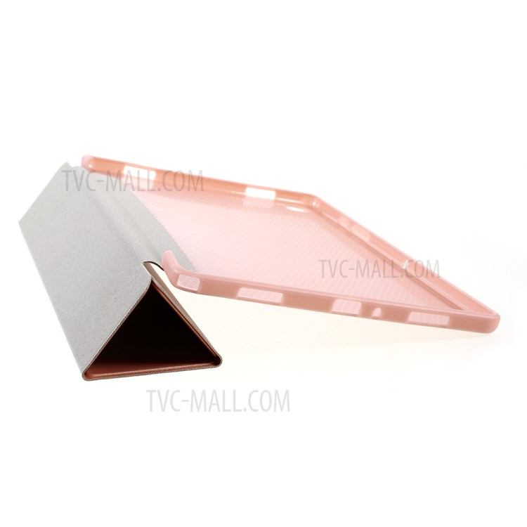 AMORUS Tri-fold Leather with Stand Stylish Case for Samsung Galaxy Tab A7 10.4 (2020) T500 - Rose Gold-7