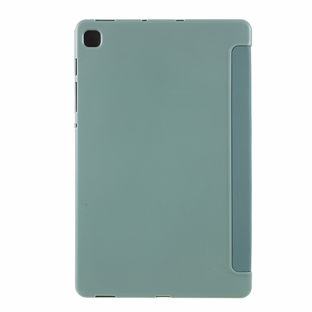 Amorus Soft TPU Back Tri Fold Stand Cuir Protective Case Pour Samsung Galaxy Tab S6 Lite P610 / P615 / S6 Lite (2022) - Vert