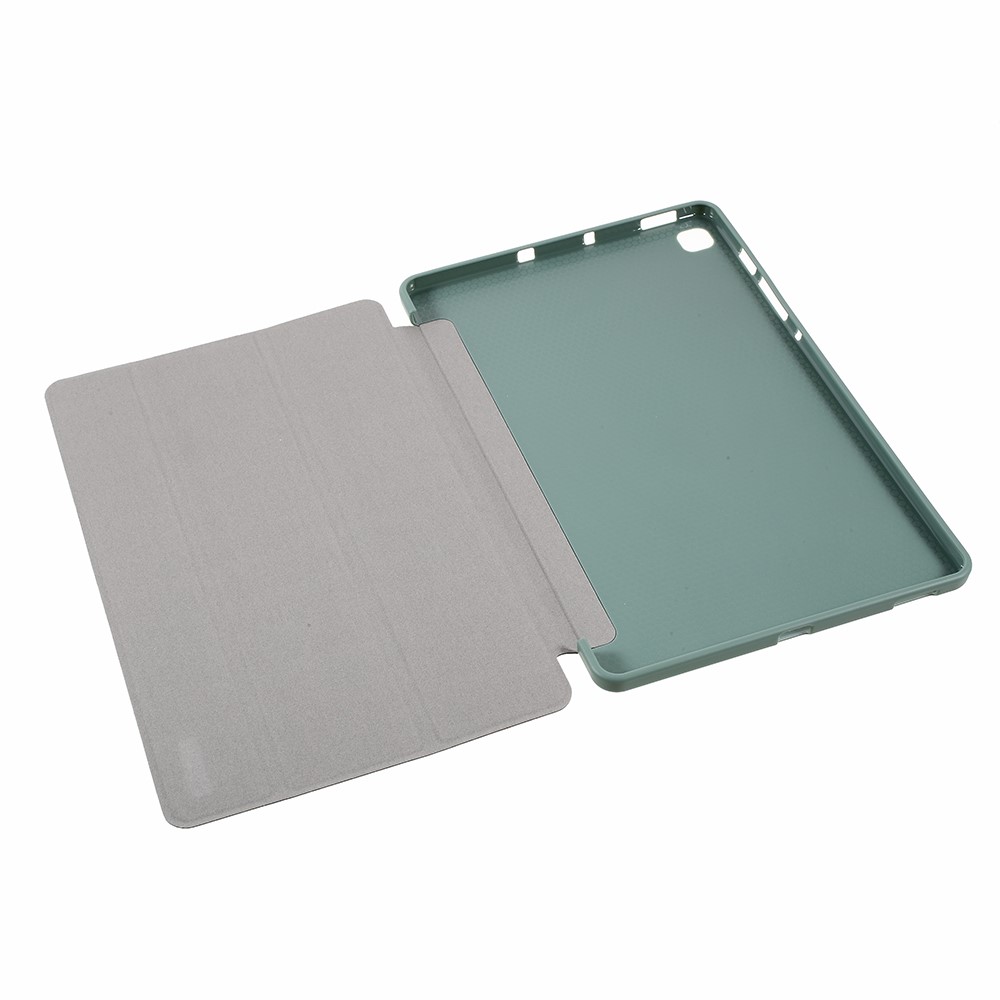 AMORUS Tri-fold Stand Leather TPU Protective Case for Samsung Galaxy Tab S6 Lite SM-P610 - Green-5