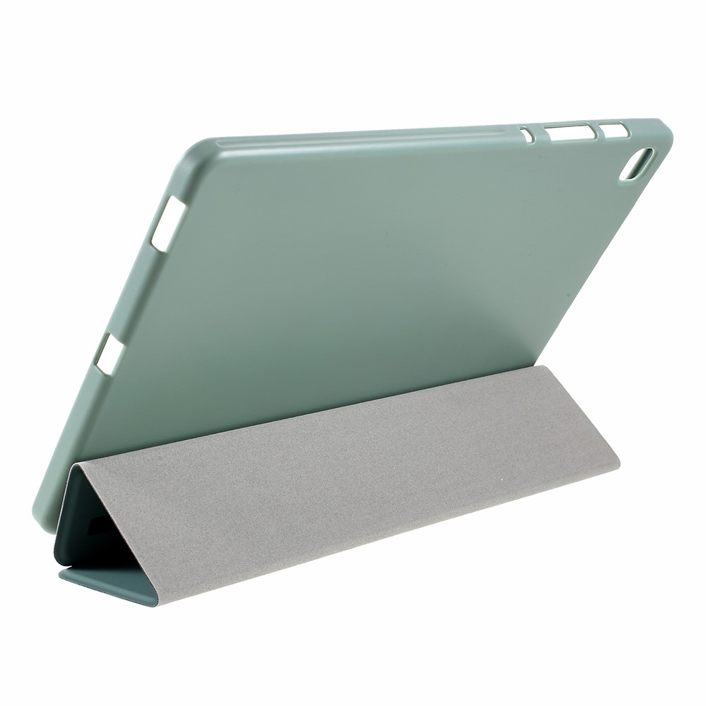 AMORUS Tri-fold Stand Leather TPU Protective Case for Samsung Galaxy Tab S6 Lite SM-P610 - Green-6