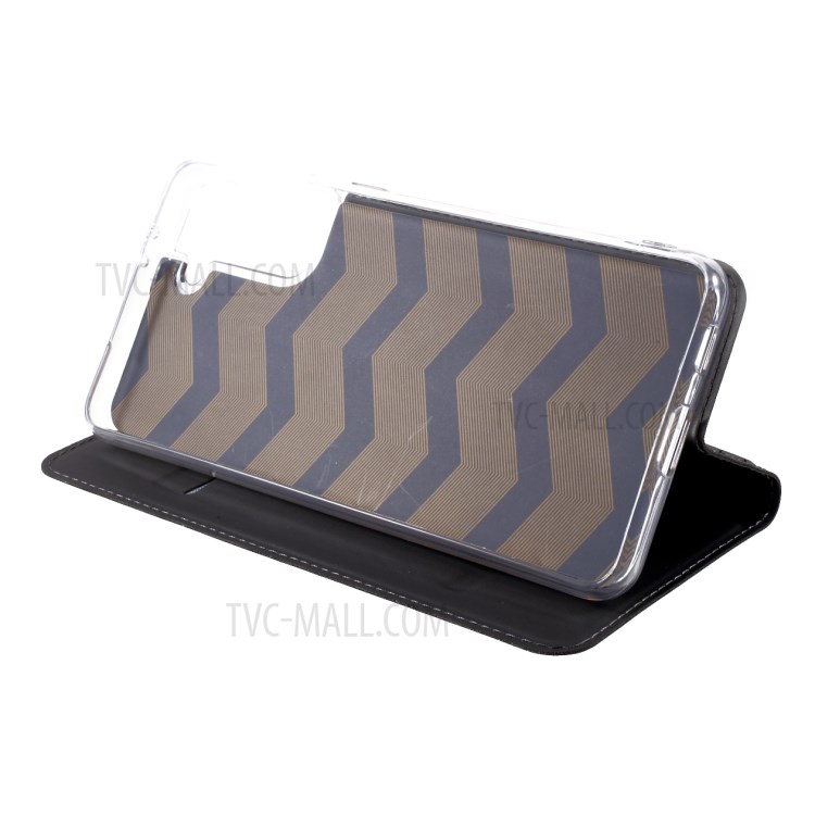 Magnetic Adsorption Stand Leather Card Holder Case for Samsung Galaxy S21+ 5G - Black-10