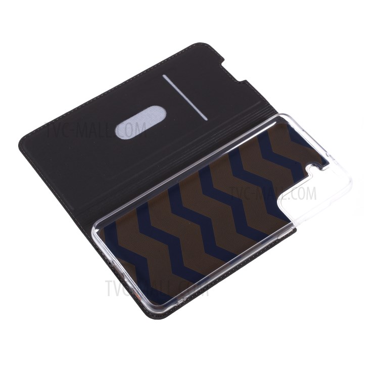 Magnetic Adsorption Stand Leather Card Holder Case for Samsung Galaxy S21+ 5G - Black-7