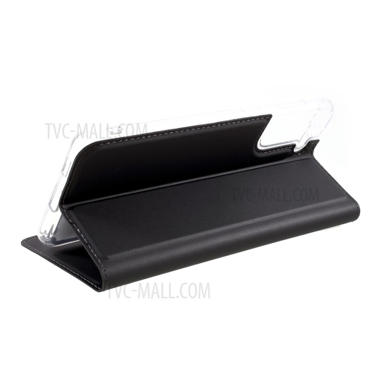 Magnetic Adsorption Stand Leather Card Holder Case for Samsung Galaxy S21+ 5G - Black-9